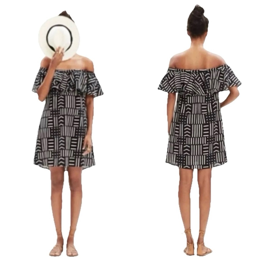 Madewell Off Shoulder Rio Dress Arrows Size S